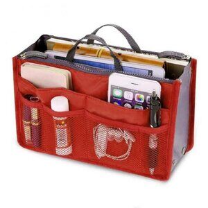 Handbag Organizer/ Purse Insert /Cosmetic Case/ Divider/ Red- NWT